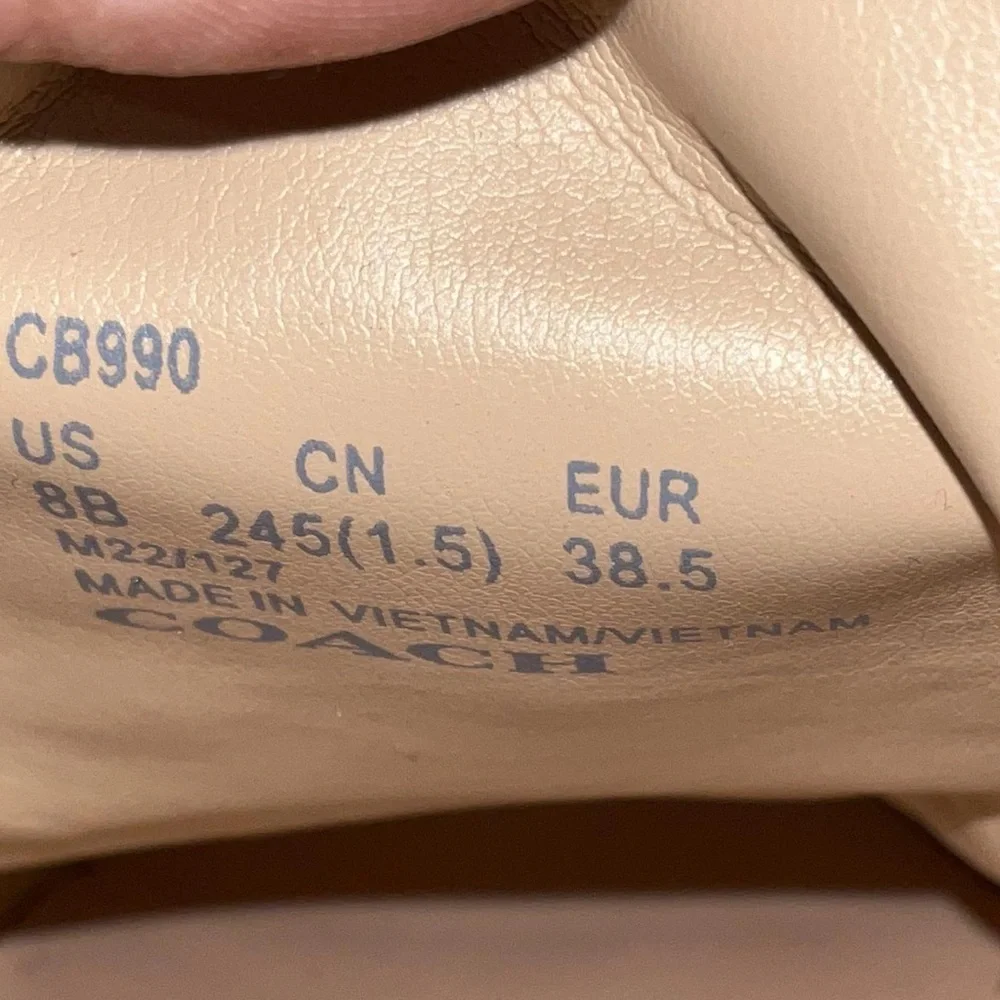 Coach Black Leather Platform Loafers FREE COA